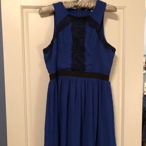 Royal blue sleeveless dress